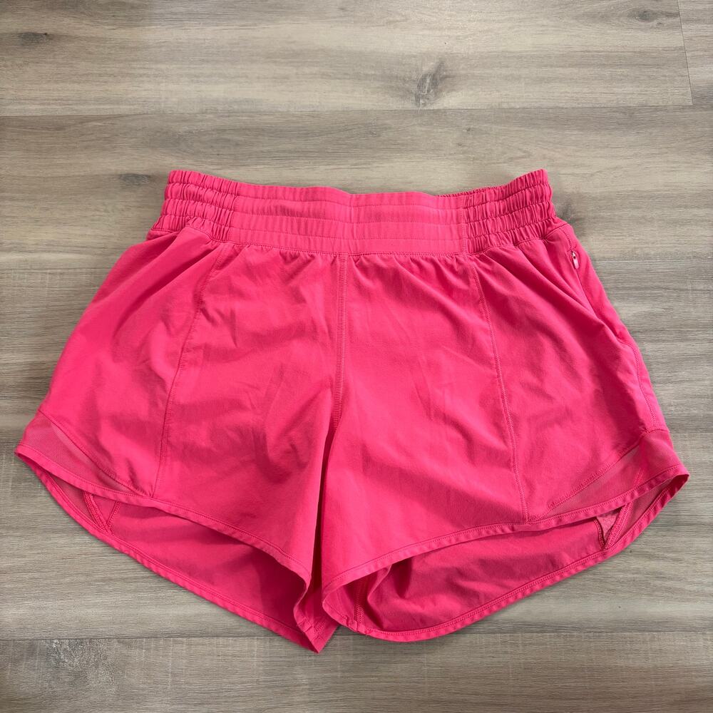 Lululemon Hotty Hot High-Rise Lined Short 4" Lip Gloss Pink Women Size 6